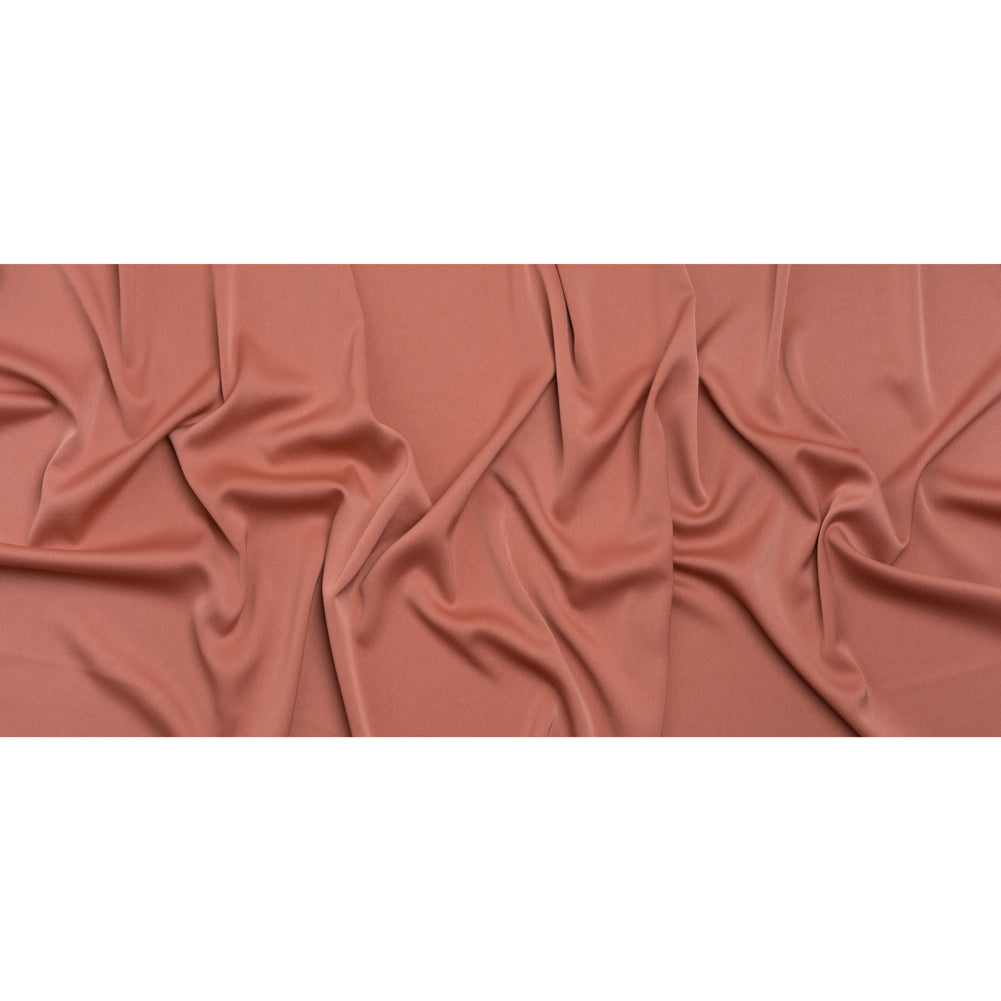 Stretch Polyester Crepe Back Satin - Spiced Coral - Deadstock - Full