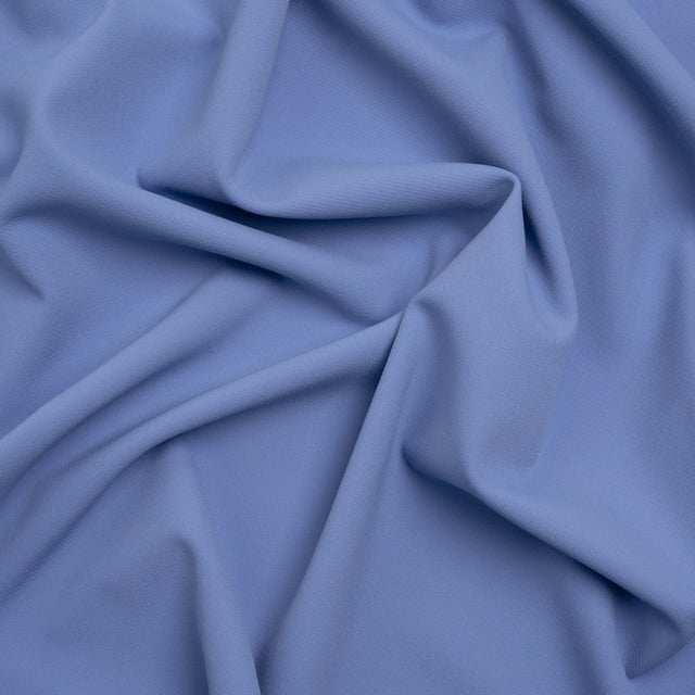 Stretch Creped Polyester Twill - Periwinkle - Deadstock