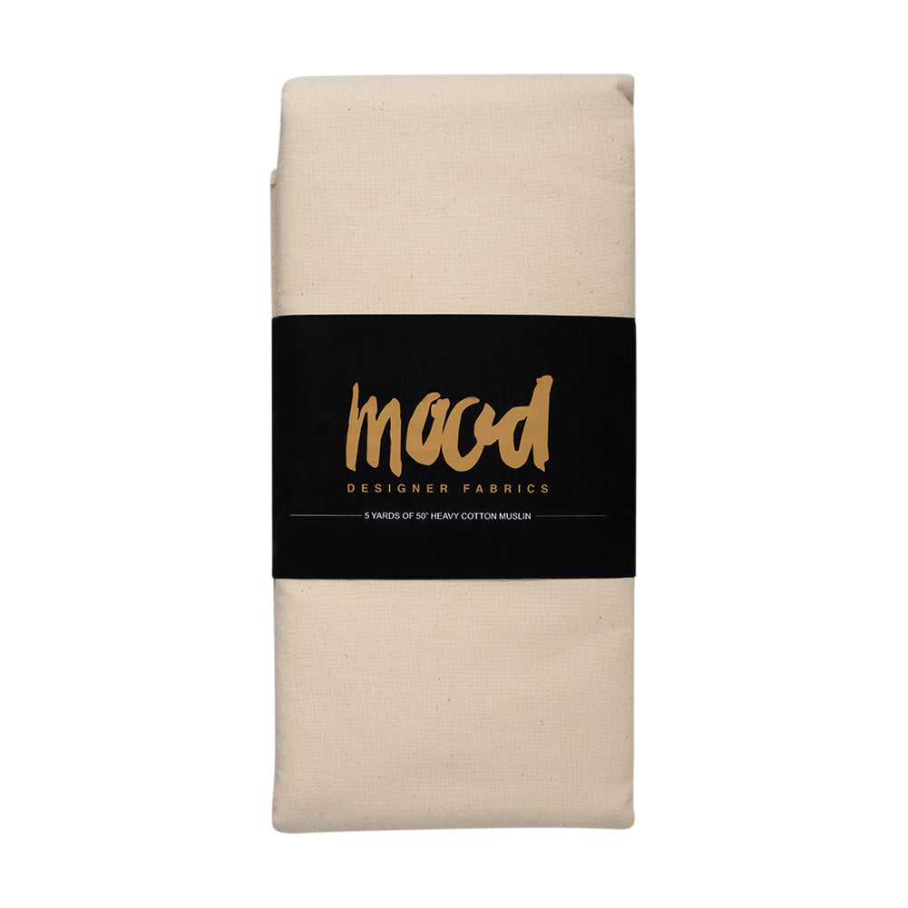 Heavy Cotton Muslin 5-yard Bundle - Pristine Beige 50"