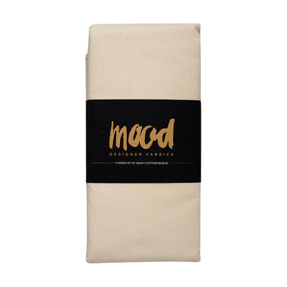 Heavy Cotton Muslin 5-yard Bundle - Pristine Beige 50"