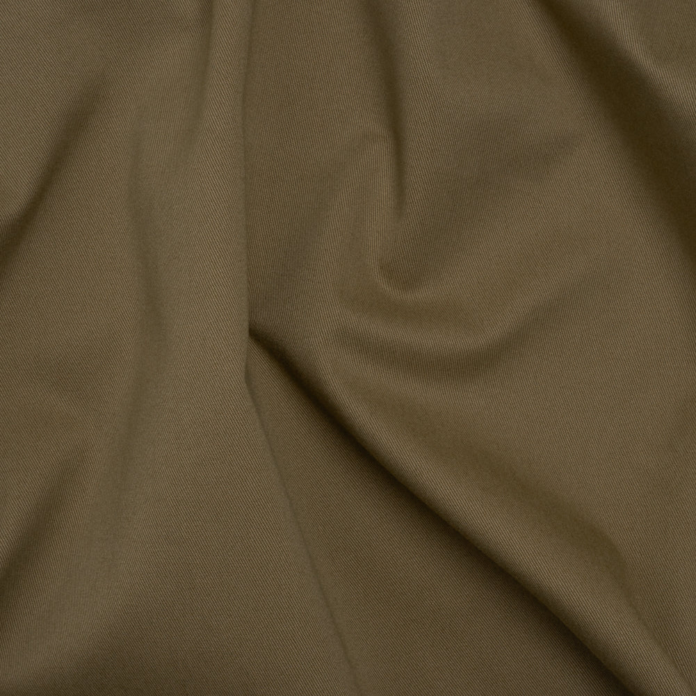 Carbon Brushed Stretch Khaki Twill - Taupe - Averill Collection