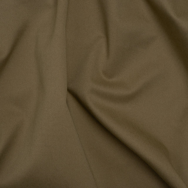 Carbon Brushed Stretch Khaki Twill - Taupe - Averill Collection