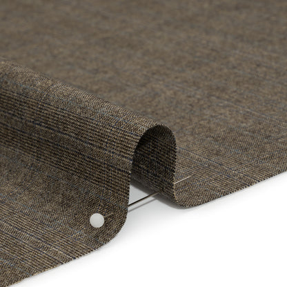 Super 130 Wool Twill Suiting Made in Italy - Beige and Brown Plaid - Deadstock