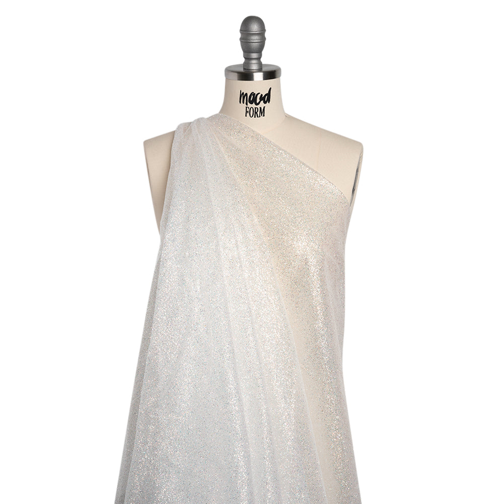Glitter Tulle 5-yard Bundle - Iridescent on White - Drape