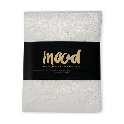 Glitter Tulle 5-yard Bundle - Iridescent on White