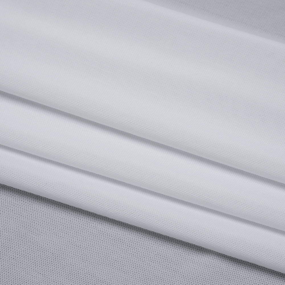 Nylon and Spandex Power Mesh - Snow White - Folded