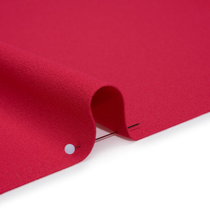 Stretch Polyester Crepe Double Knit - Raspberry - Designer Deadstock