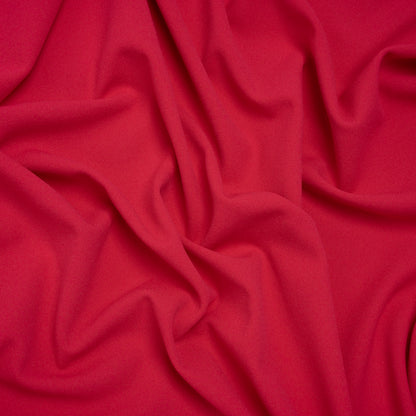 Stretch Polyester Crepe Double Knit - Raspberry - Designer Deadstock