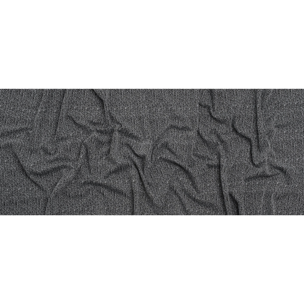 Stretch Polyester Jacquard Knit - Black and White Abstract - Designer Deadstock - Full - Image 5 of 5