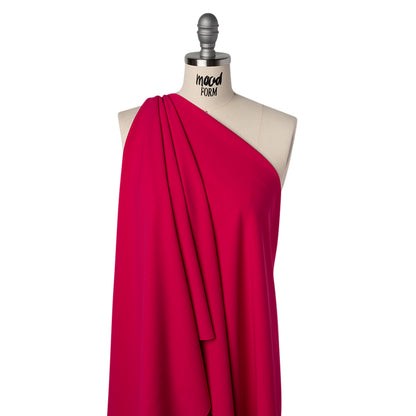 Stretch Polyester Crepe Double Knit - Rosebud Pink - Designer Deadstock Drape