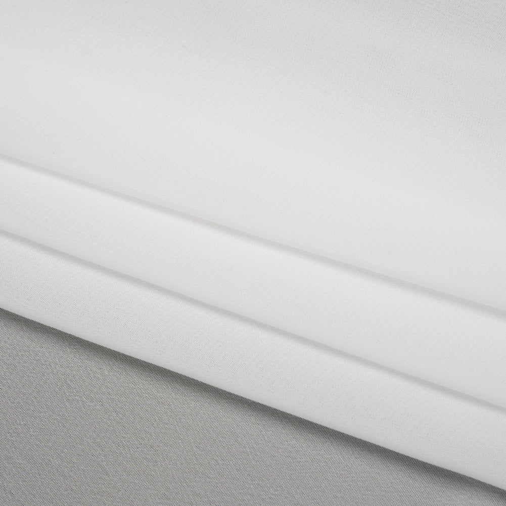 Polyester Chiffon - White - Designer Deadstock - Folded