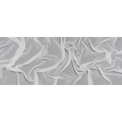 Polyester Chiffon - White - Designer Deadstock