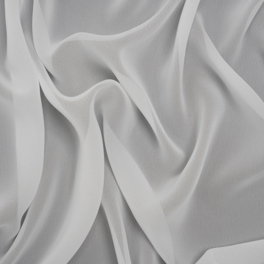 Polyester Chiffon - White - Designer Deadstock