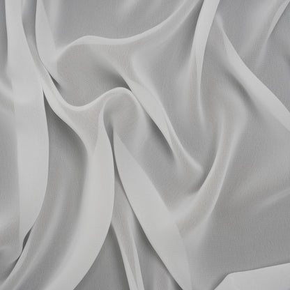 Polyester Chiffon - White - Designer Deadstock