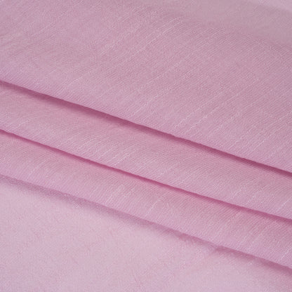Slubbed Rayon and Polyester Woven - Prima Pink - Designer Deadstock