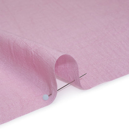 Slubbed Rayon and Polyester Woven - Prima Pink - Designer Deadstock