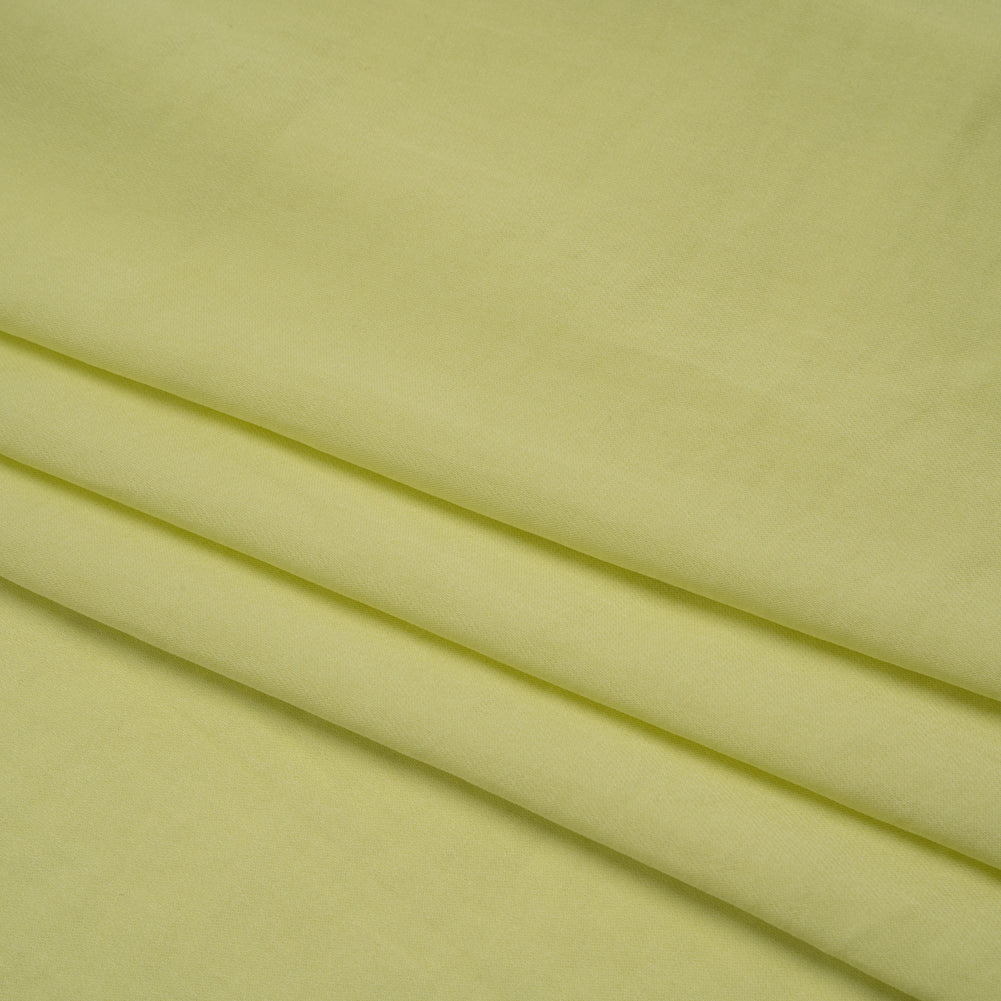 Polyester Charmeuse - Lemon Yellow - Designer Deadstock - Folded