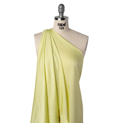 Polyester Charmeuse - Lemon Yellow - Designer Deadstock