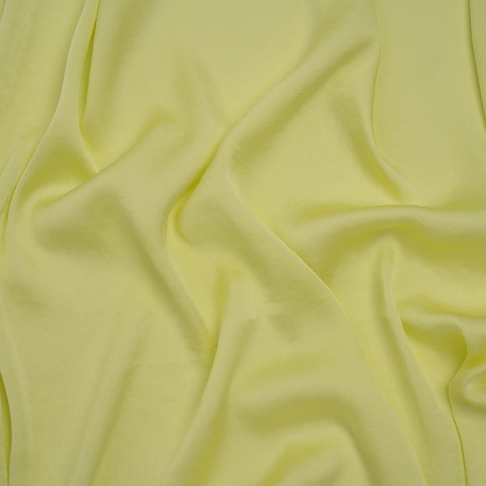 Polyester Charmeuse - Lemon Yellow - Designer Deadstock