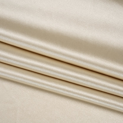 Satin-Faced Stretch Polyester Knit - Champagne Gold - Designer Deadstock