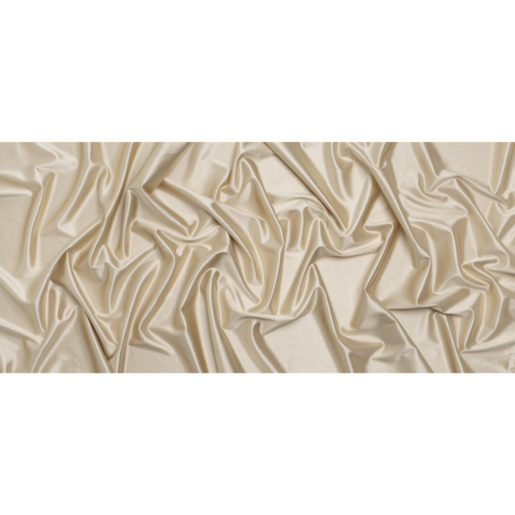 Satin-Faced Stretch Polyester Knit - Champagne Gold - Designer Deadstock - Full