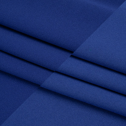 Stretch Polyester Crepe Double Knit - Cobalt Blue - Designer Deadstock