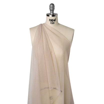 Polyester Mesh - Beige - Designer Deadstock