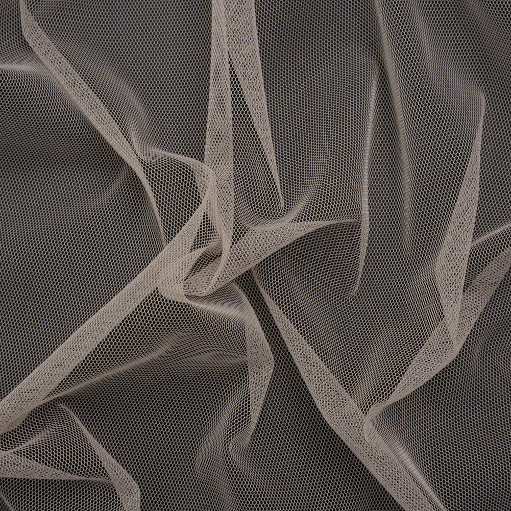 Polyester Mesh - Beige - Designer Deadstock - Drape