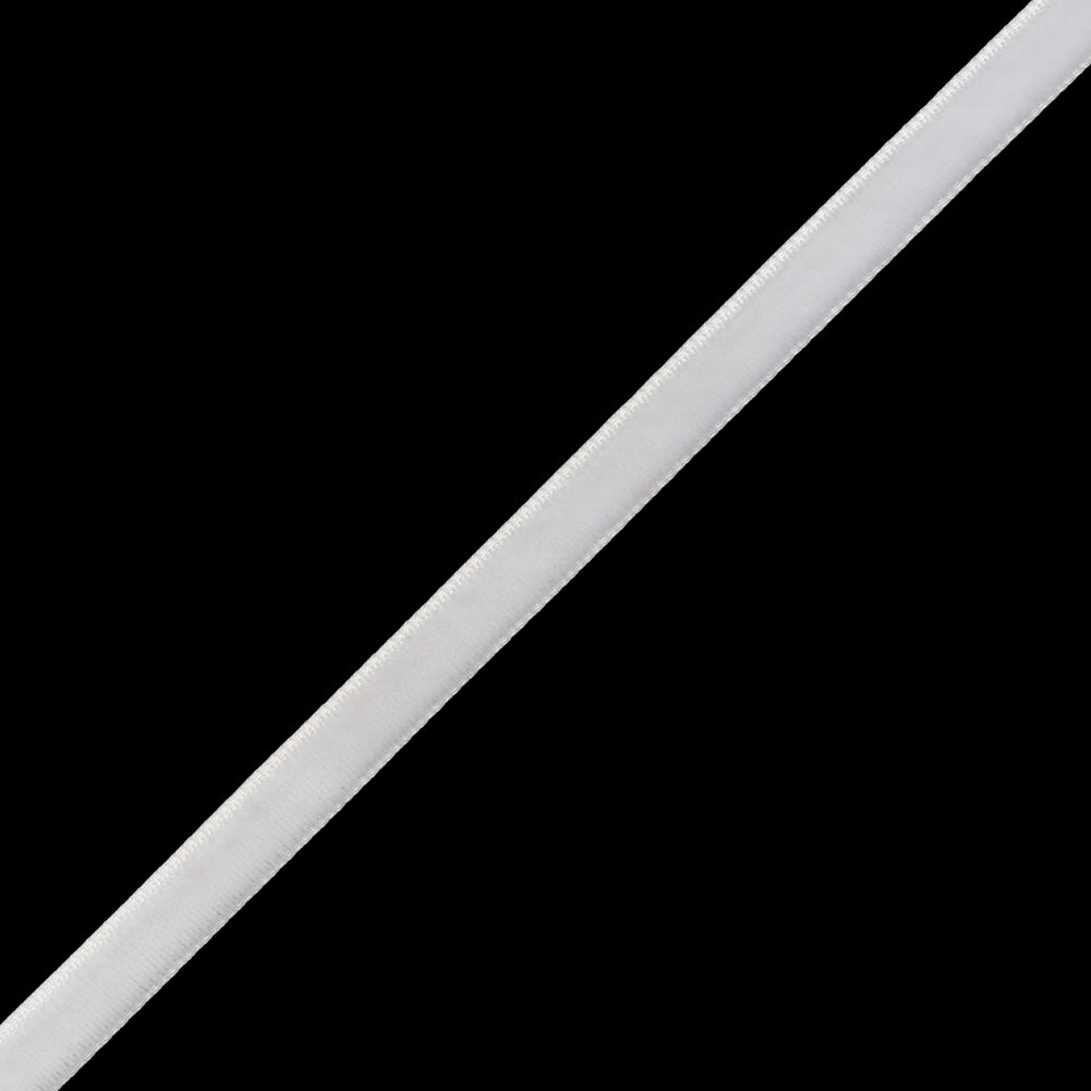 Velvet Ribbon Single Faced - 0.25" - Off White - Folded