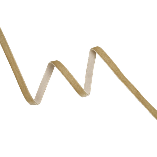 Velvet Ribbon Single Faced - 0.375" - Beige