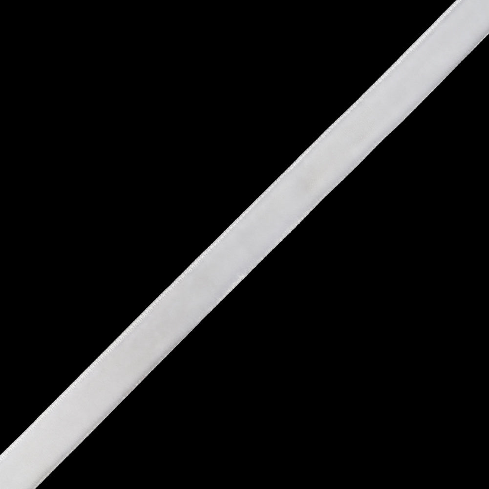 Velvet Ribbon Single Faced - 0.375" - Off White - Folded
