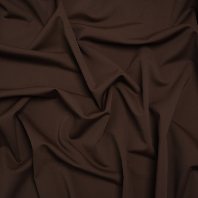 Stretch Nylon Swimwear Tricot - Chocolate Brown - Designer Deadstock