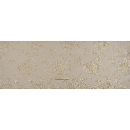 Metallic Brocade - Beige and Gold Blossoming Stems