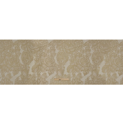 Polyester Brocade - Beige Cabbage Roses