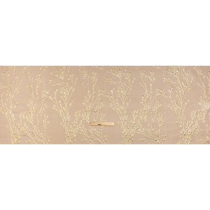 Metallic Brocade - Beige and Gold Flowering Branches