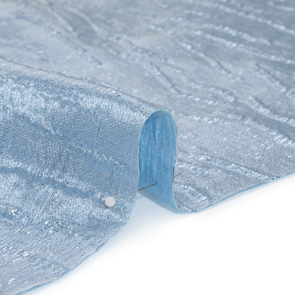 Metallic Brocade - Sky Blue Subtle Wrinkles - Kylie Collection