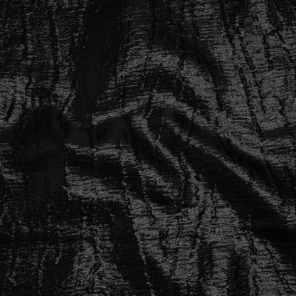 Metallic Brocade - Black Subtle Wrinkles - Kylie Collection
