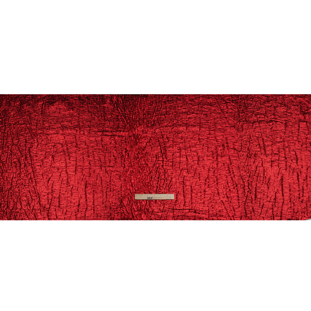 Metallic Brocade - Red Subtle Wrinkles - Kylie Collection - Full