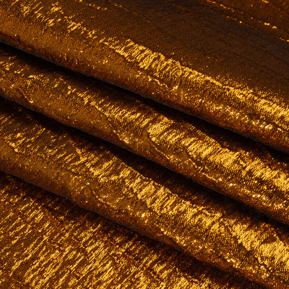 Metallic Brocade - Orange Subtle Wrinkles - Kylie Collection