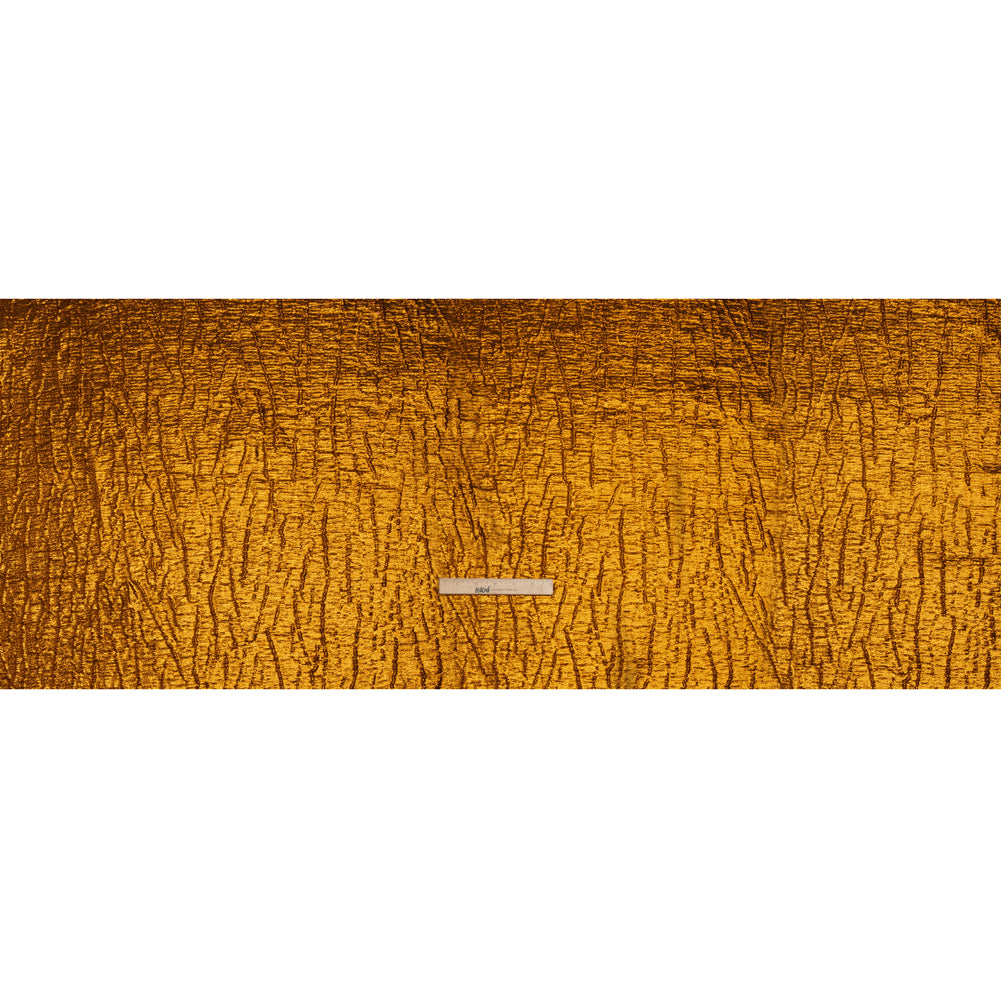 Metallic Brocade - Orange Subtle Wrinkles - Kylie Collection - Full
