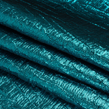 Metallic Brocade - Turquoise Subtle Wrinkles - Kylie Collection