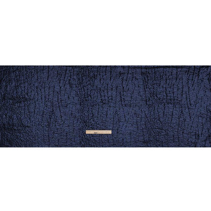 Metallic Brocade - Navy Blue Subtle Wrinkles - Kylie Collection