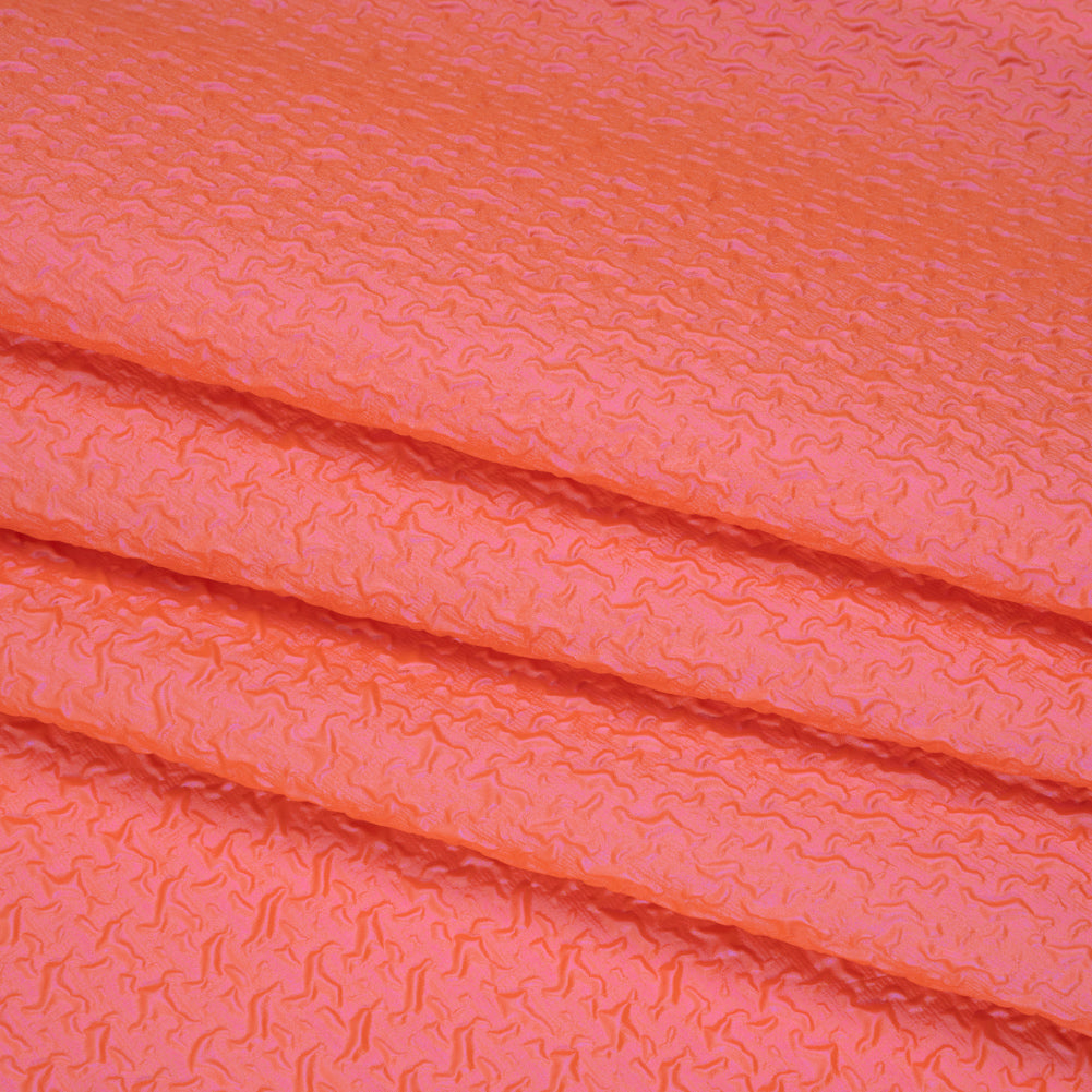 Puckered Novelty Jacketing - Coral Abstract - Edana Collection - Detail