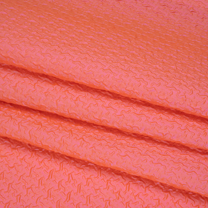Puckered Novelty Jacketing - Coral Abstract - Edana Collection