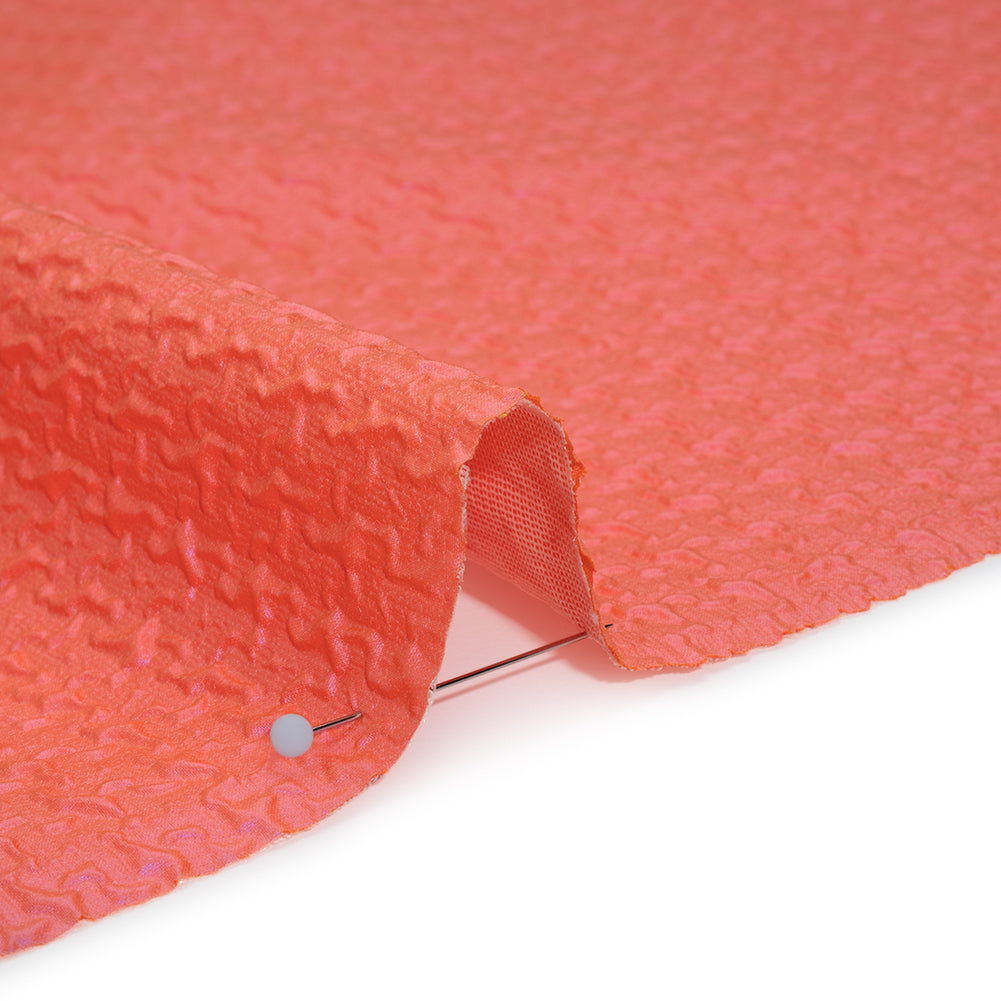 Puckered Novelty Jacketing - Coral Abstract - Edana Collection - Full