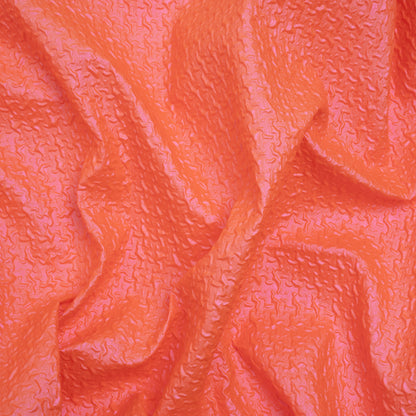 Puckered Novelty Jacketing - Coral Abstract - Edana Collection