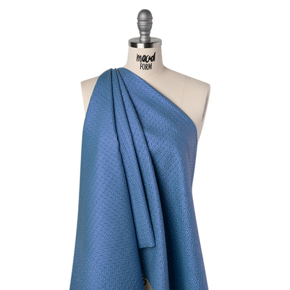 Puckered Novelty Jacketing - Blue Abstract - Edana Collection