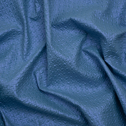 Puckered Novelty Jacketing - Blue Abstract - Edana Collection