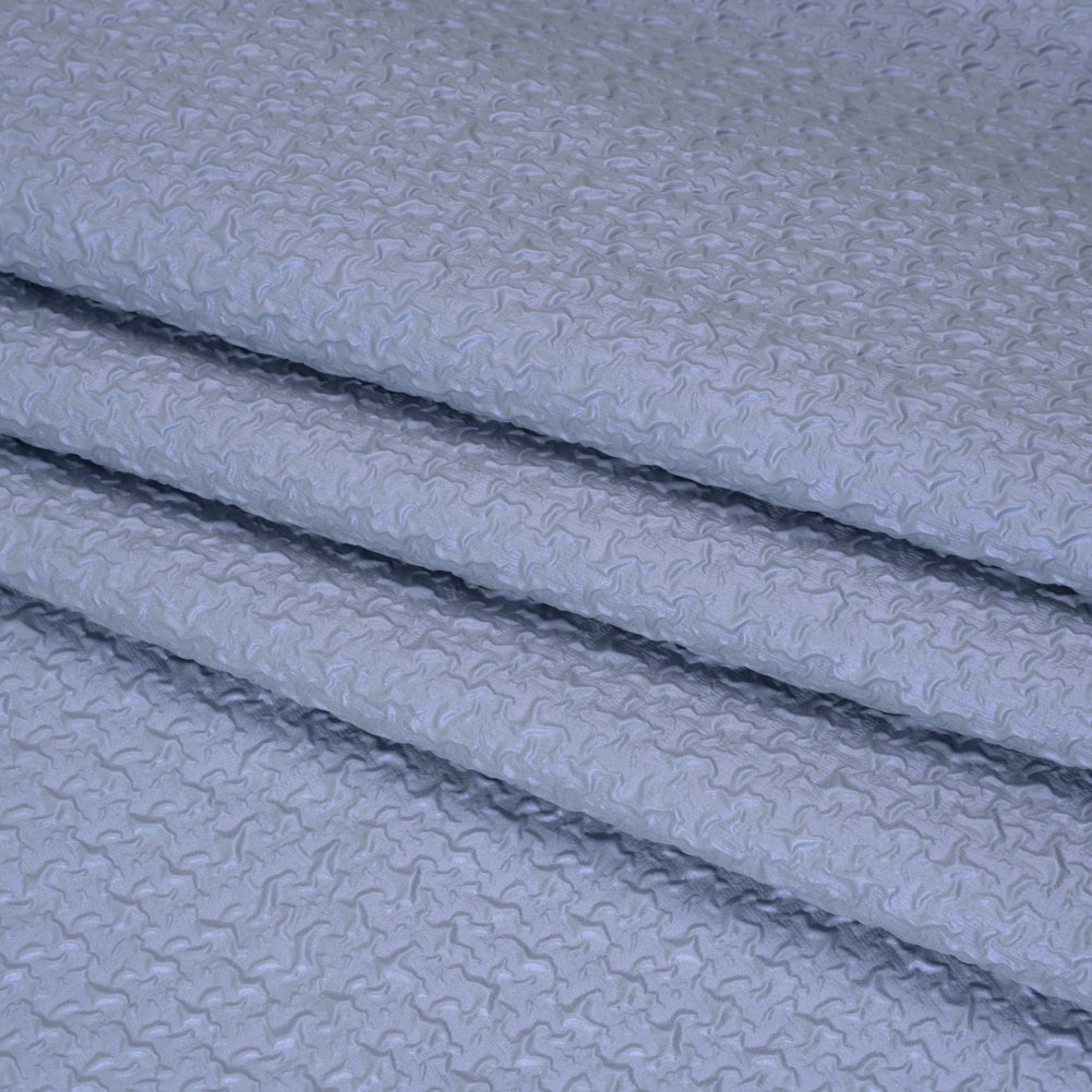 Puckered Novelty Jacketing - Sky Blue Abstract - Edana Collection Detail