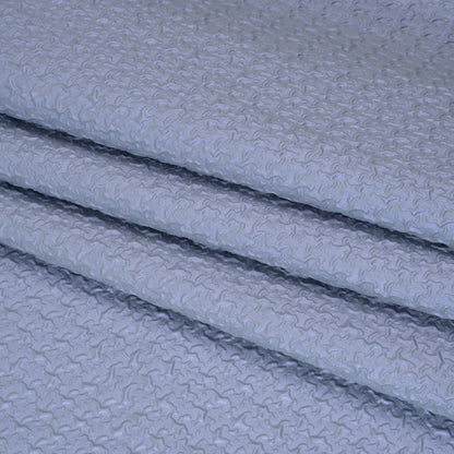 Puckered Novelty Jacketing - Sky Blue Abstract - Edana Collection Detail